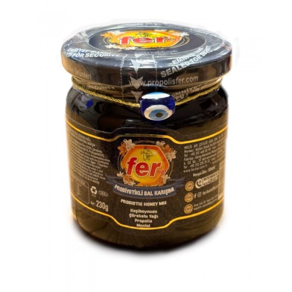Probiyotikli Bal Karışım (Çörek Otu - Keçiboynuzu - Propolis - Mentol)